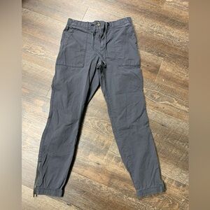 Sonoma Size S Gray Pants Elastic Waist with Drawstring Zip Legs NWOT